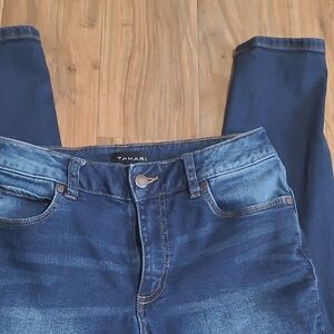 Tahari Women's Navy Blue Skinny Stretch Jeans